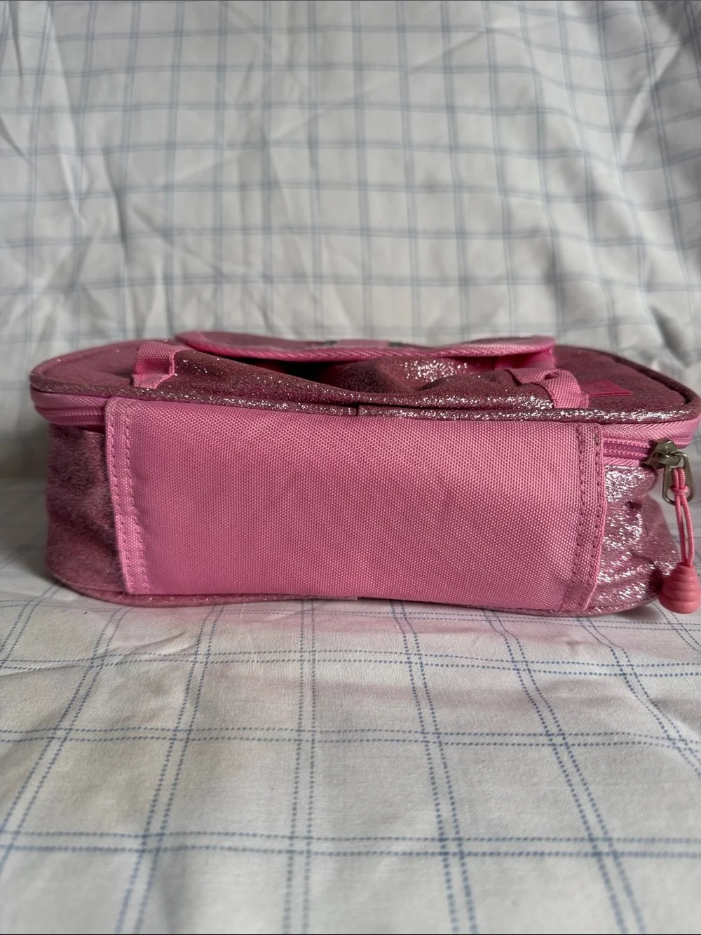 Barbie Sparkle Pink Lunch Bag with Front Pocket